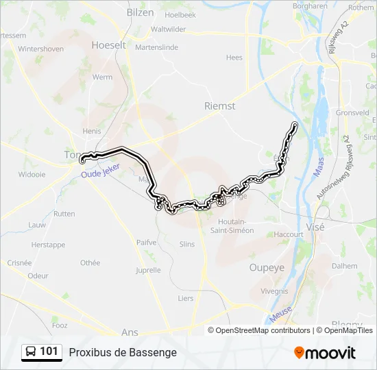 101 Bus Line Map