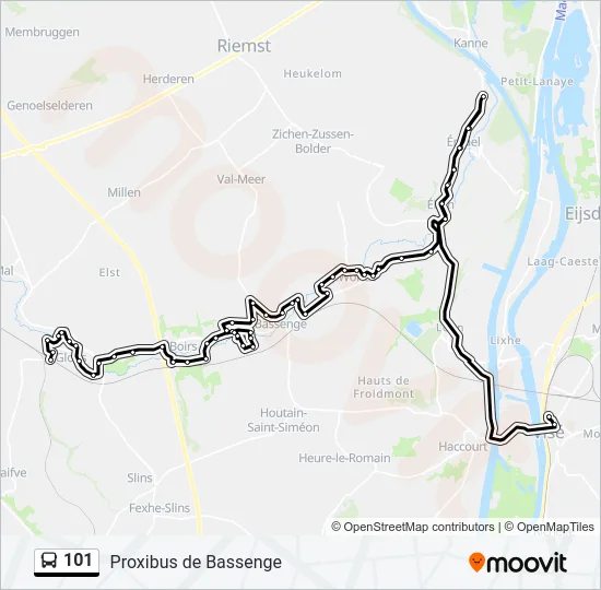 101 Bus Line Map