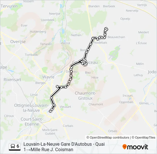 6 Bus Line Map