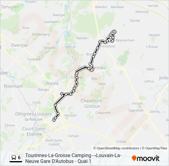 6 Bus Line Map