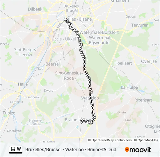 W Bus Line Map