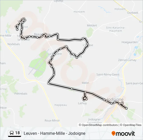 18 Bus Line Map