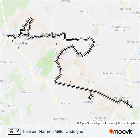 18 bus Line Map