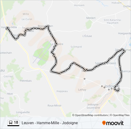 18 bus Line Map