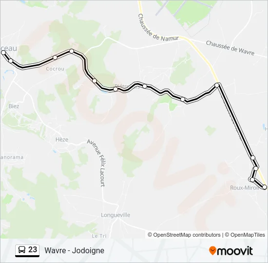 23 Bus Line Map
