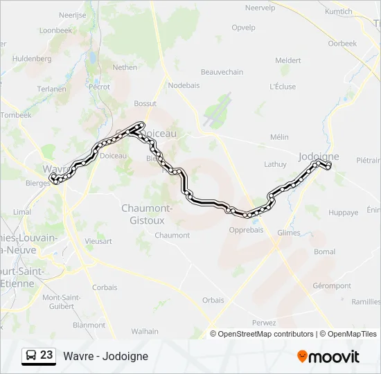 23 Bus Line Map
