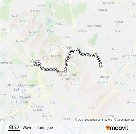 23 Bus Line Map