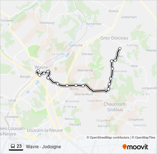 23 bus Line Map