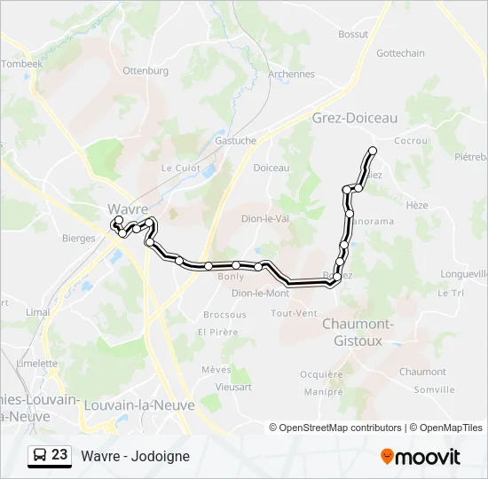 23 Bus Line Map