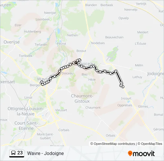 23 Bus Line Map