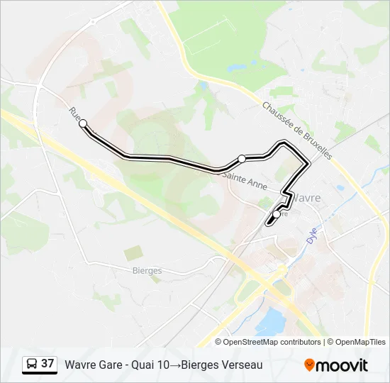 37 Bus Line Map