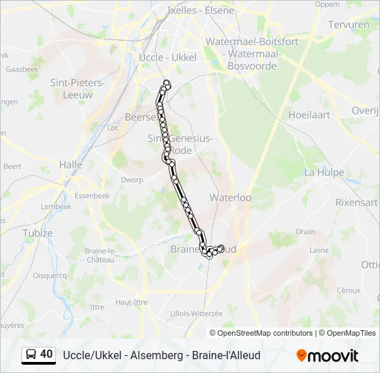 40 Bus Line Map