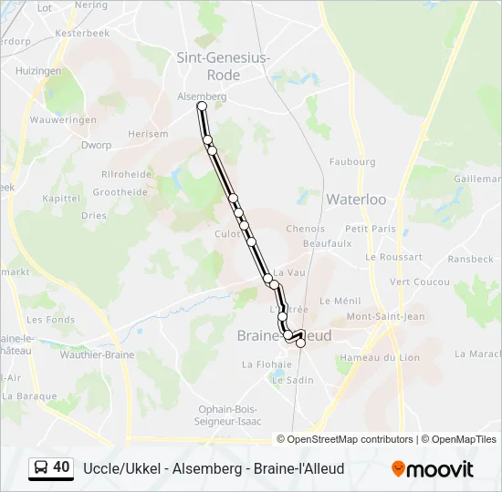 40 Bus Line Map