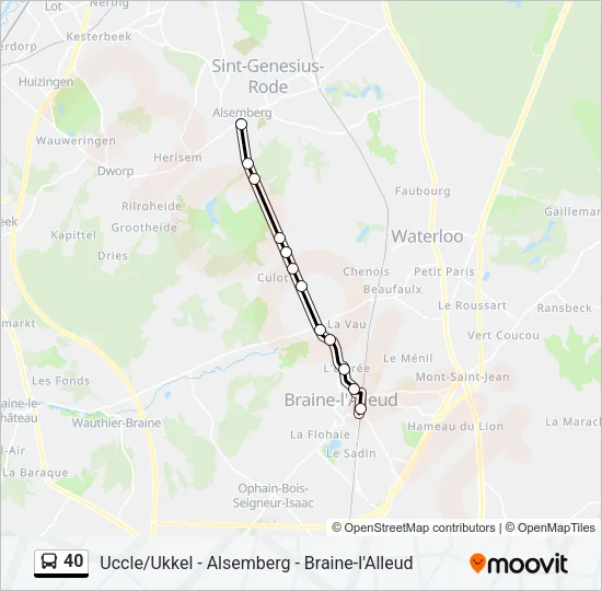 40 Bus Line Map