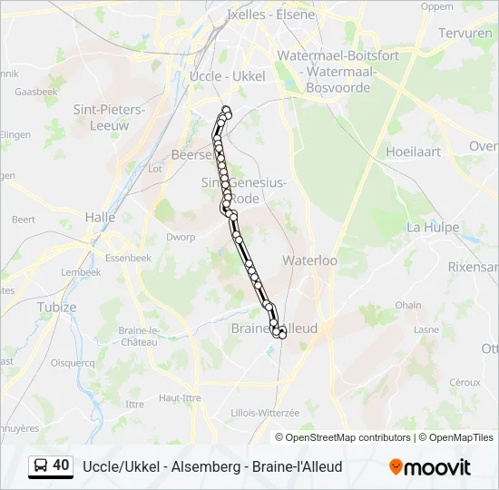 40 Bus Line Map