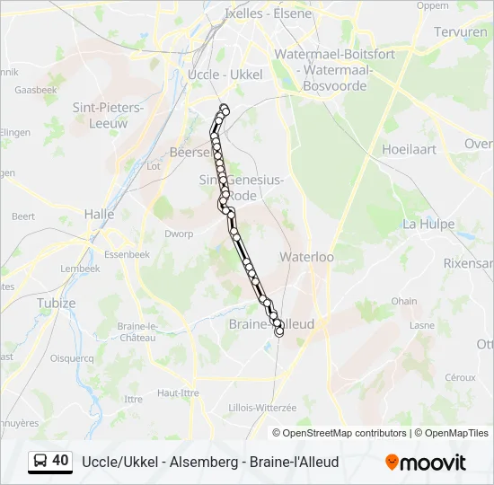 40 Bus Line Map