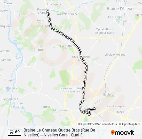 69 Bus Line Map
