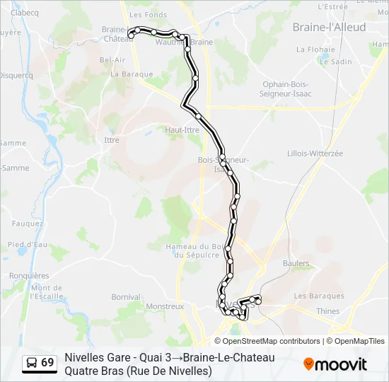69 Bus Line Map