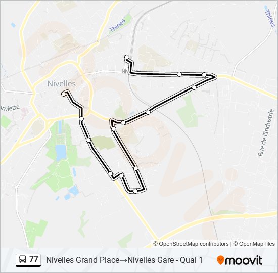 77 bus Line Map