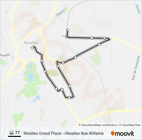 77 Bus Line Map