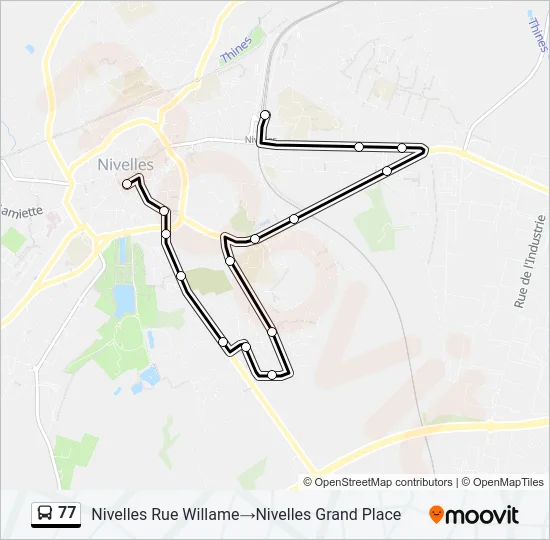77 Bus Line Map