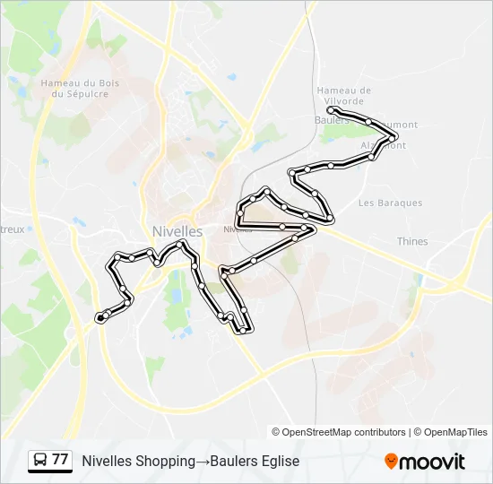 77 Bus Line Map