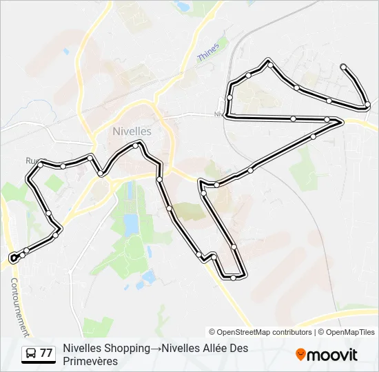 77 Bus Line Map
