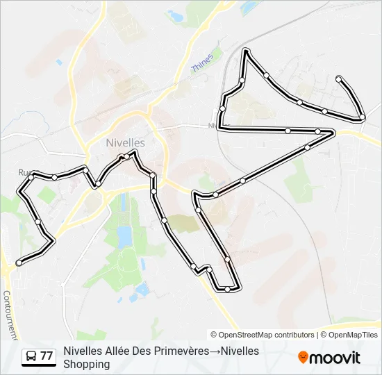 77 Bus Line Map