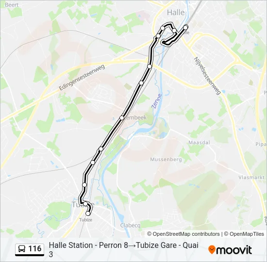 116 Bus Line Map