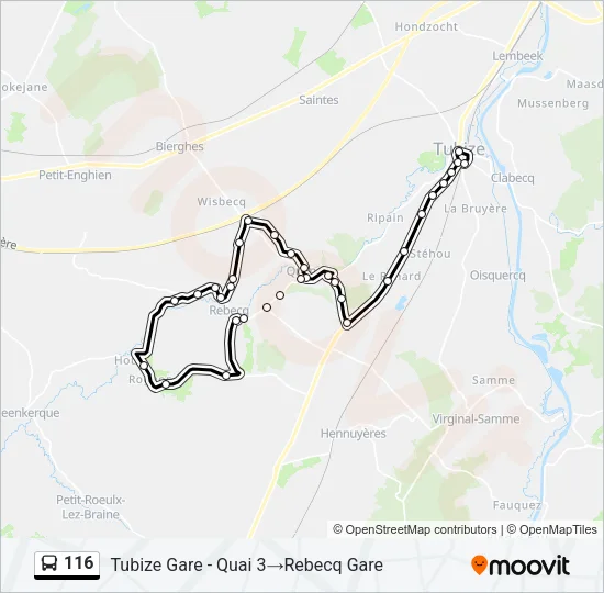 116 Bus Line Map