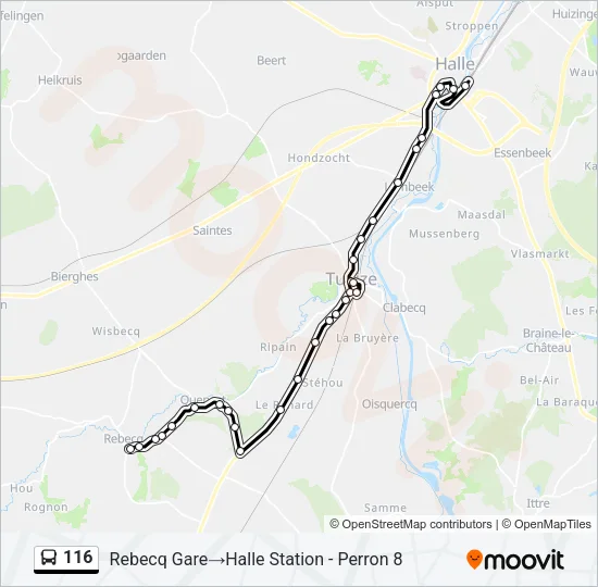 116 Bus Line Map