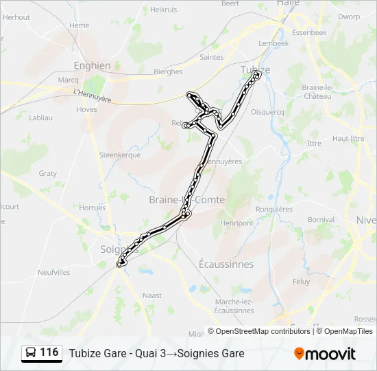 116 Bus Line Map