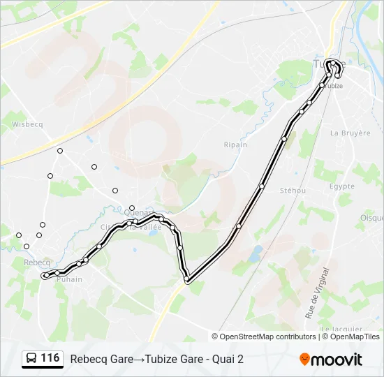116 Bus Line Map