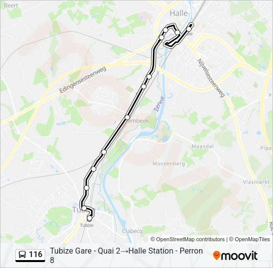 116 Bus Line Map