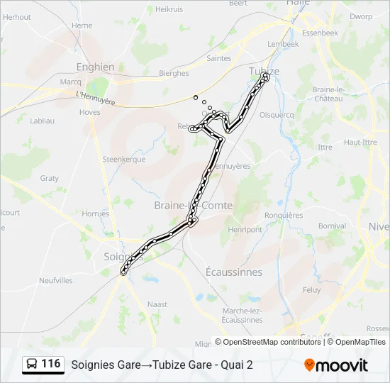 116 Bus Line Map