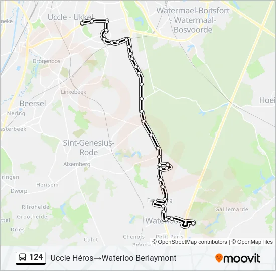 124 Bus Line Map