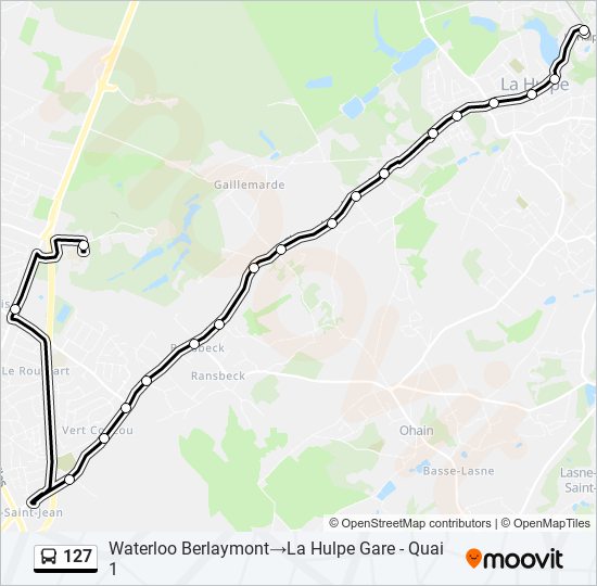 127 bus Line Map