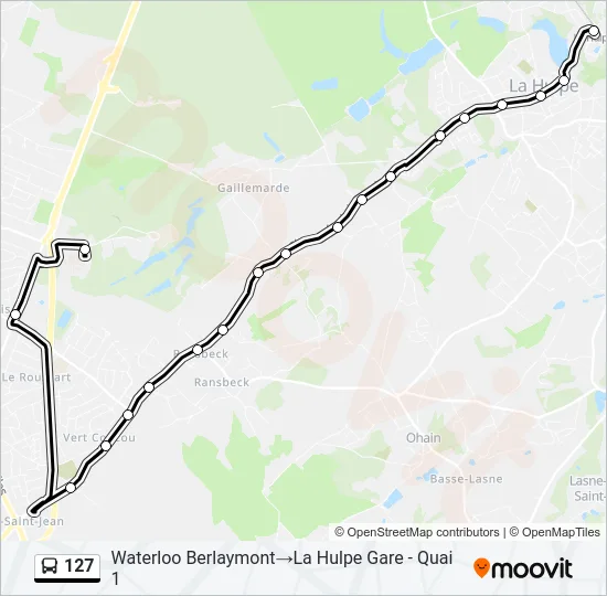 127 Bus Line Map