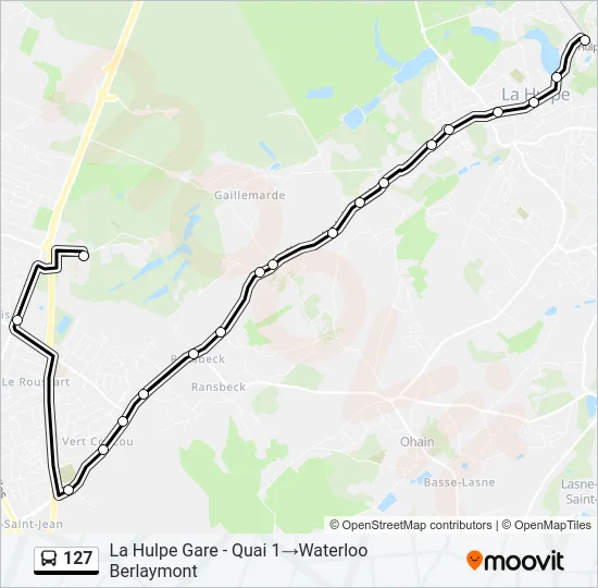 127 Bus Line Map