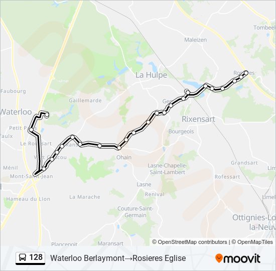 128 bus Line Map