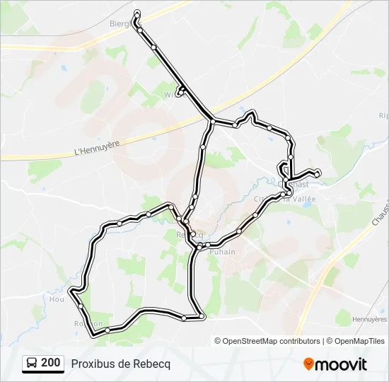 200 Bus Line Map