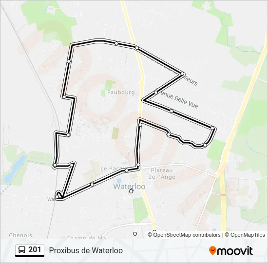 201 Bus Line Map