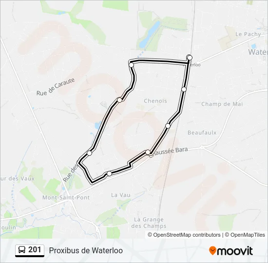 201 Bus Line Map