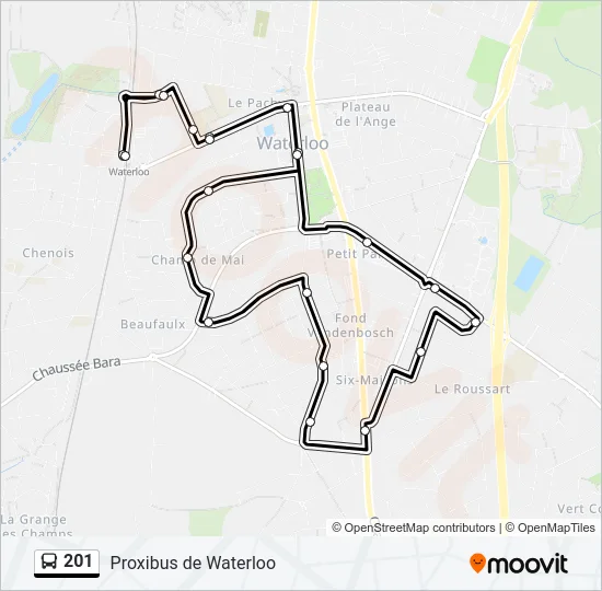 201 Bus Line Map