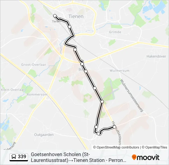 339 Bus Line Map