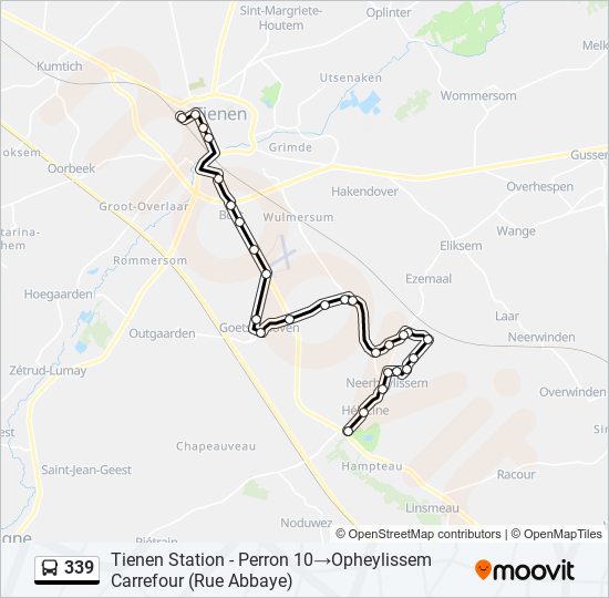 339 bus Line Map