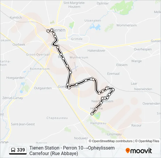 339 Bus Line Map