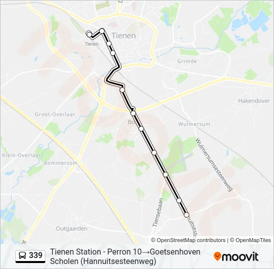 339 Bus Line Map