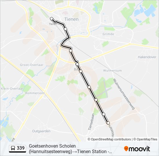 Plan de la ligne 339 de bus