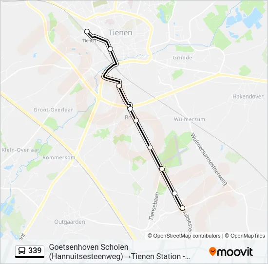 339 Bus Line Map